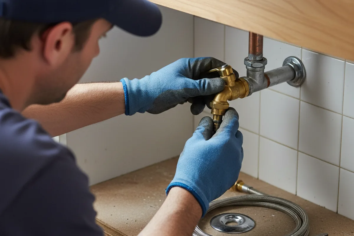 Shutoff valve and fitting work during Well Pump Repair in Sinking Spring